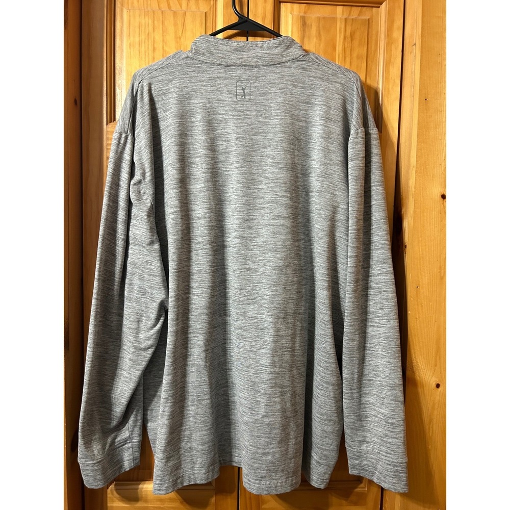 PGA Tour Mens XXL Quarter Zip Golf Pullover Jacket Grey Lightweight NWOT - Picture 2 of 6